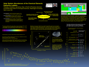 A Poster About Solar System Abundances and Why Knowing the Composition of Our Sun is Important